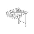 Aero Aerospec SS NSF Soiled Straight w/ Right Drainboard - 48 x 30 2SD-R-48